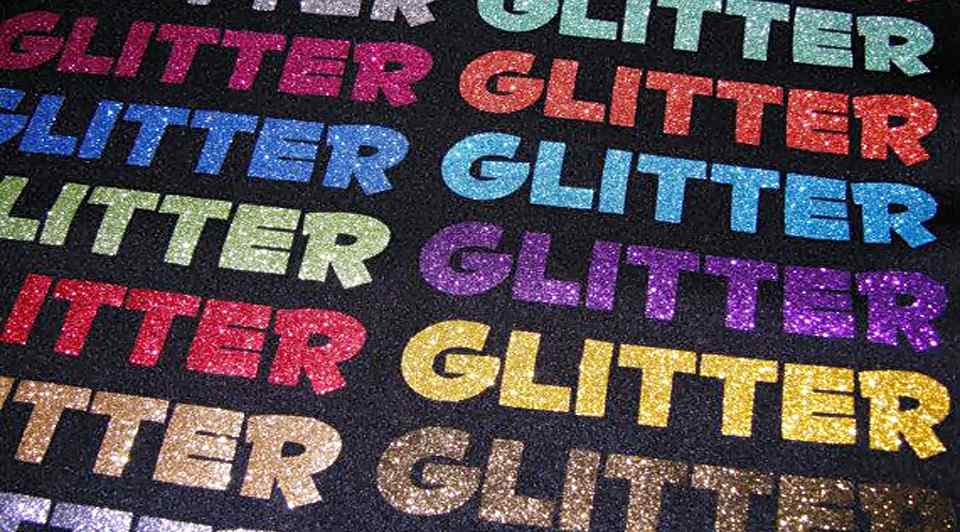 Sablon Kaos Glitter