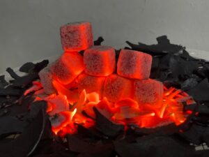 Clean-burning charcoal briquettes