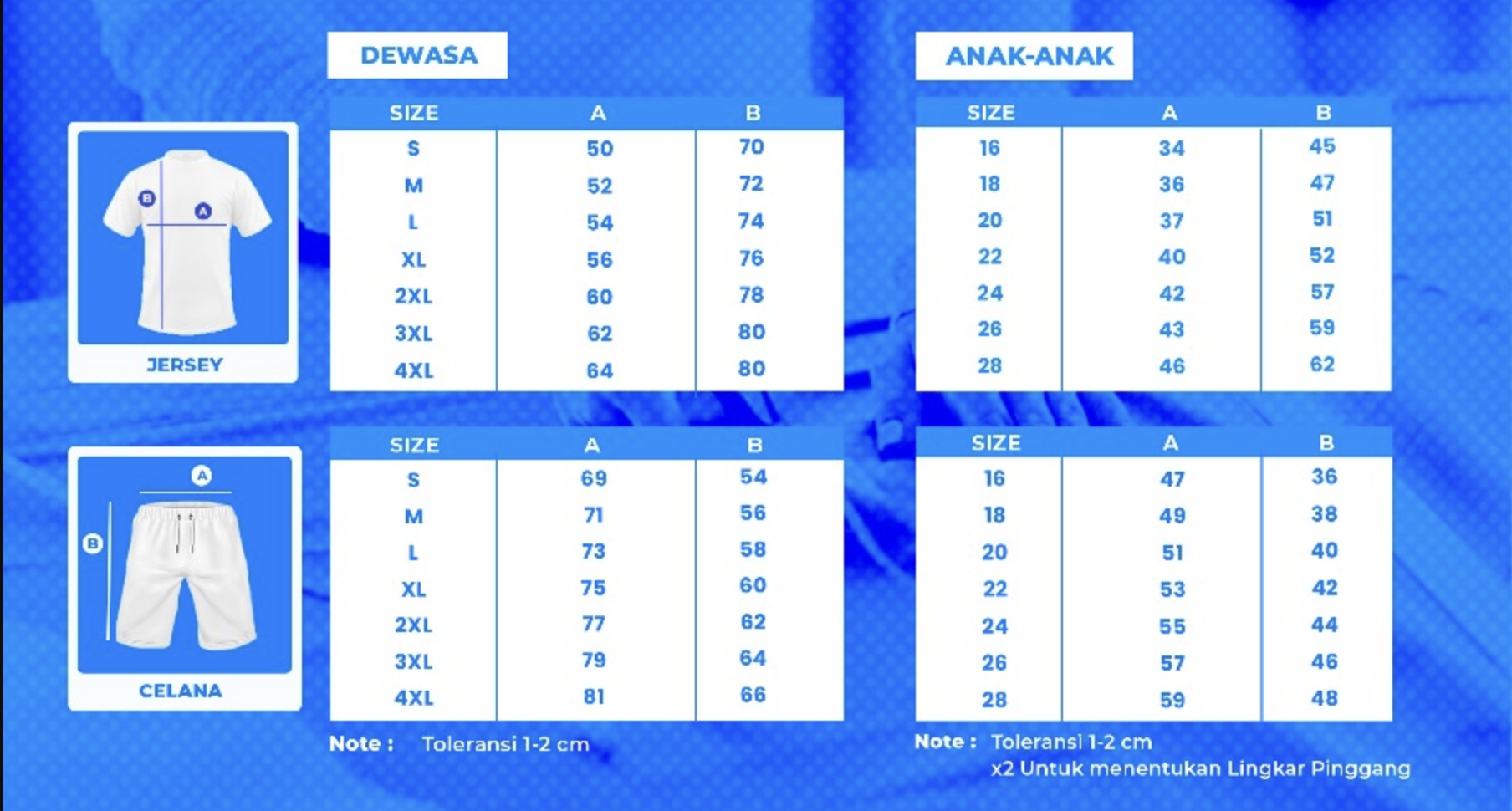 Edukasi Memilih Ukuran Saat Bikin Jersey Printing