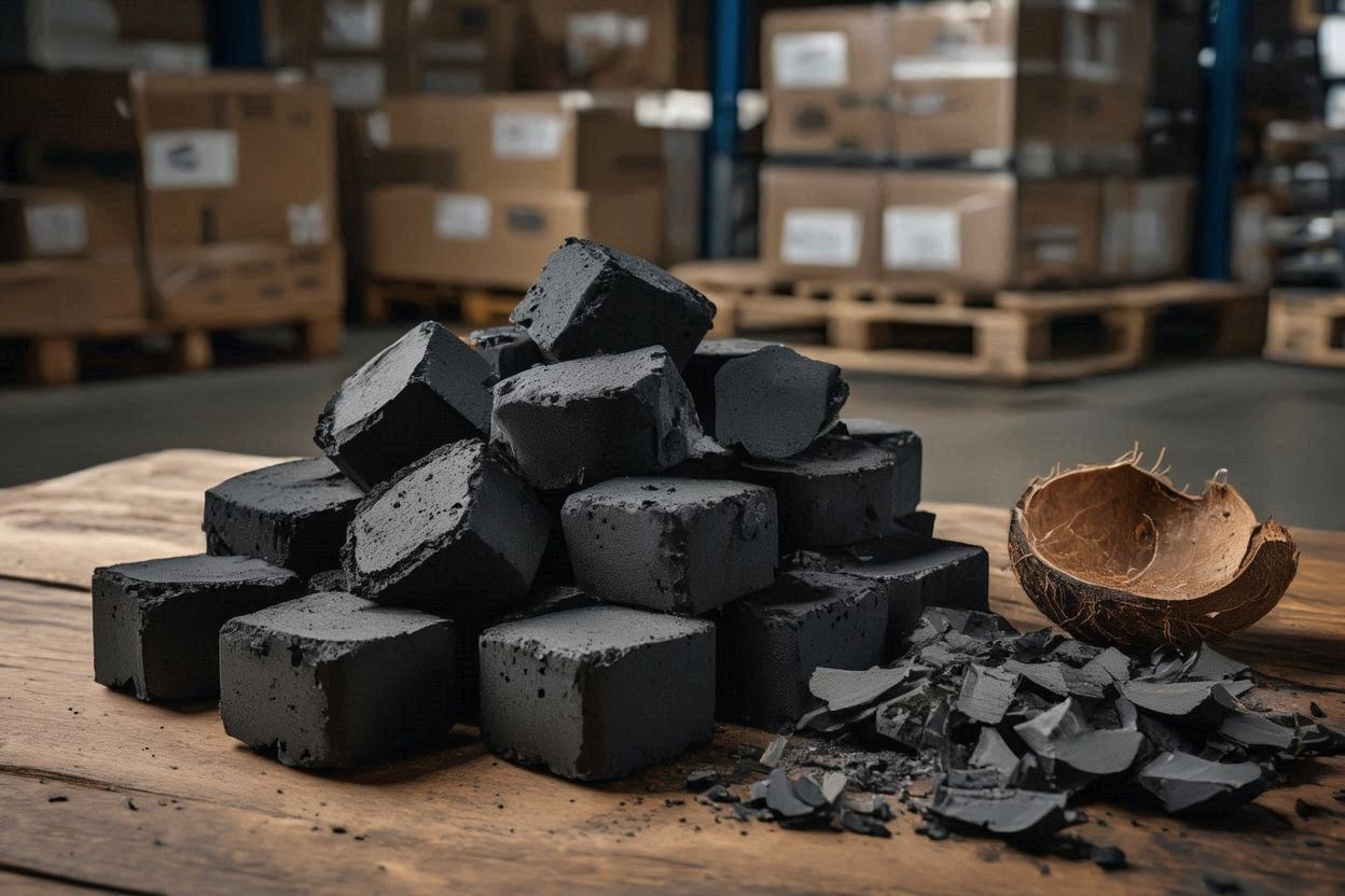 coconut shell charcoal briquette exporter