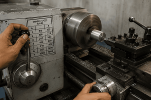 cara menentukan kecepatan mesin bubut