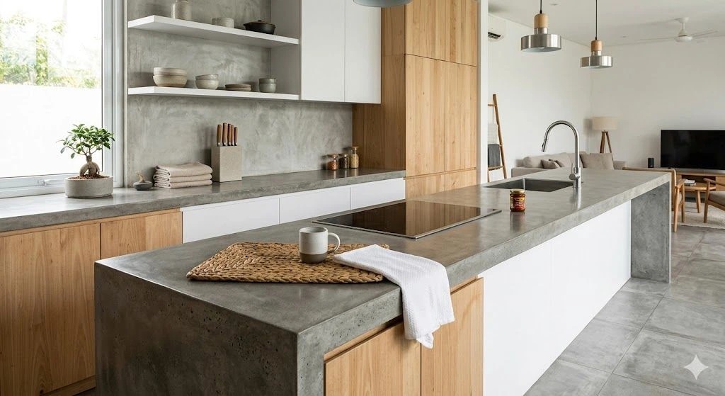 ukuran meja dapur permanen