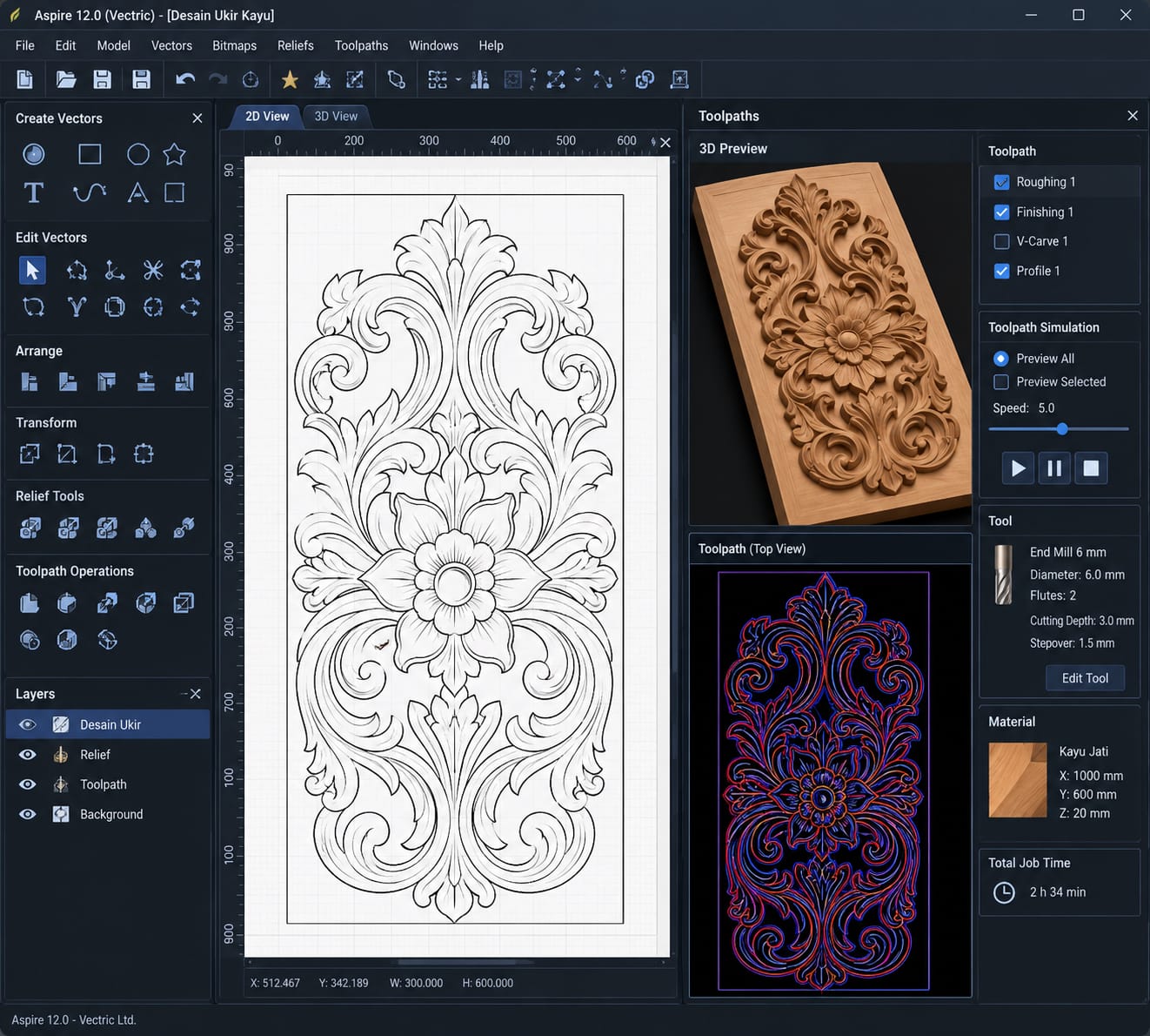 software untuk desain ukiran kayu