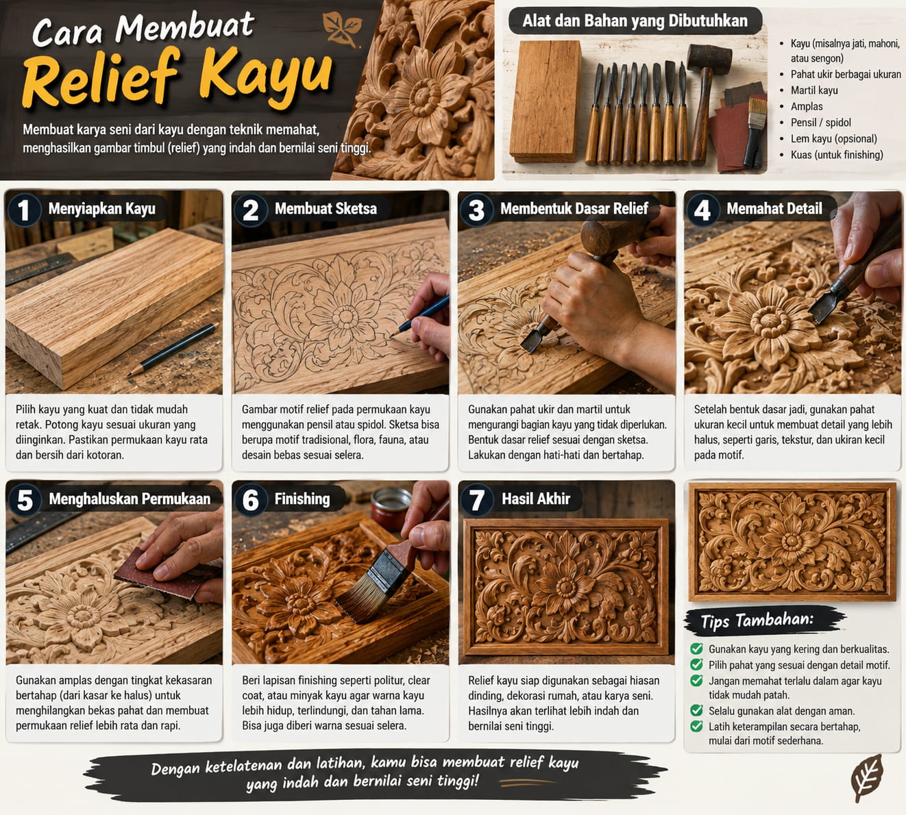 cara membuat relief kayu